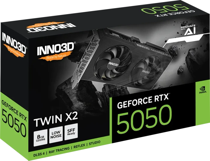 INNO3D GeForce RTX 5050 Twin X2, 8GB GDDR6, HDMI, 3x DP