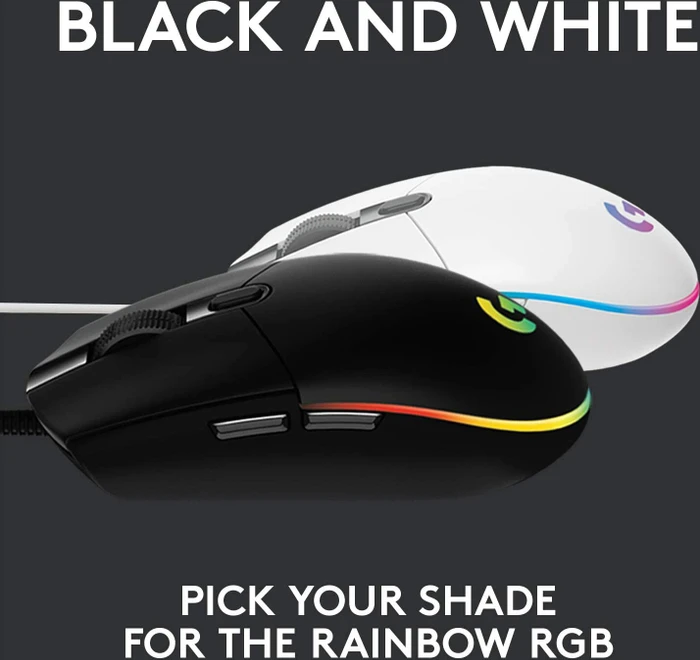 Logitech G203/G102 Lightsync weiß, USB