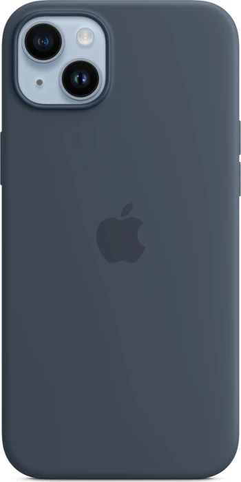 Apple Silikon Case mit MagSafe für iPhone 14 Plus sturmblau