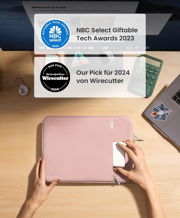 tomtoc Defender-A13, Laptophülle, Notebooks bis 13.3", rosa