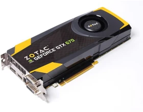 Zotac GeForce GTX 670 OC, 2GB GDDR5, 2x DVI, HDMI, DP
