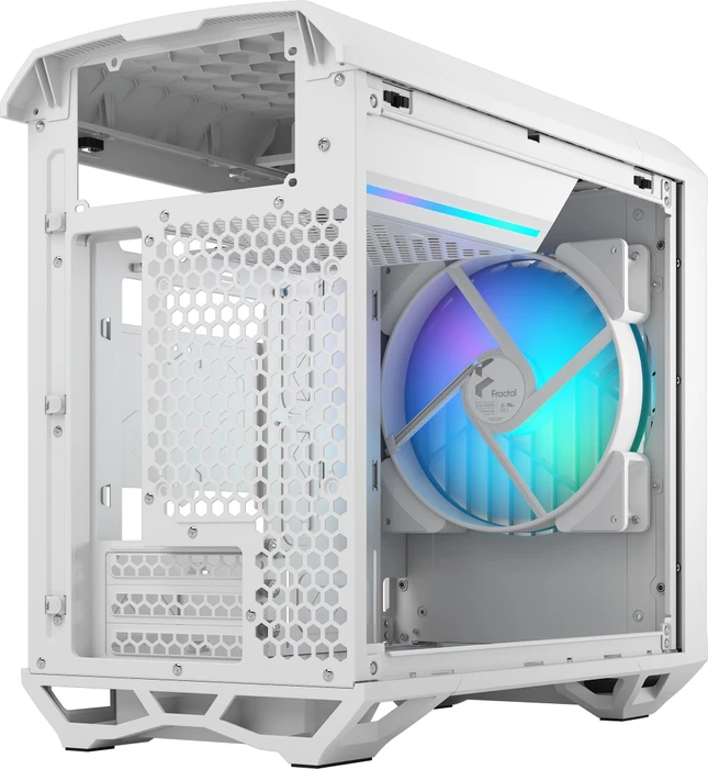 Fractal Design Torrent Nano White RGB TG Clear Tint, Glasfenster, Mini-ITX