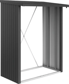 Biohort WoodStock 150 Kaminholzregal 157x102x199cm dunkelgrau-metallic