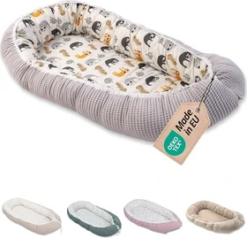 Ullenboom Kuschelnest Waffelpique Faultiere grau