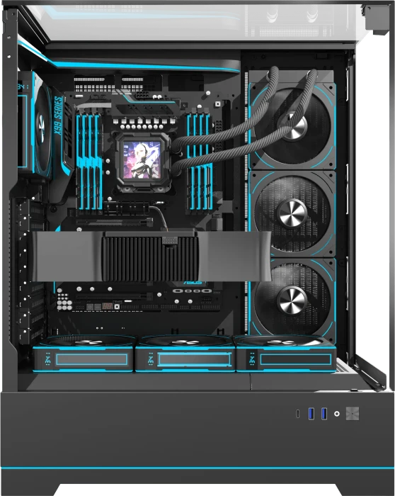 DarkFlash DY450L Pro Black, Glasfenster