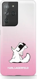 Karl Lagerfeld Hard Case Choupette Fun für Samsung Galaxy S21 Ultra rosa