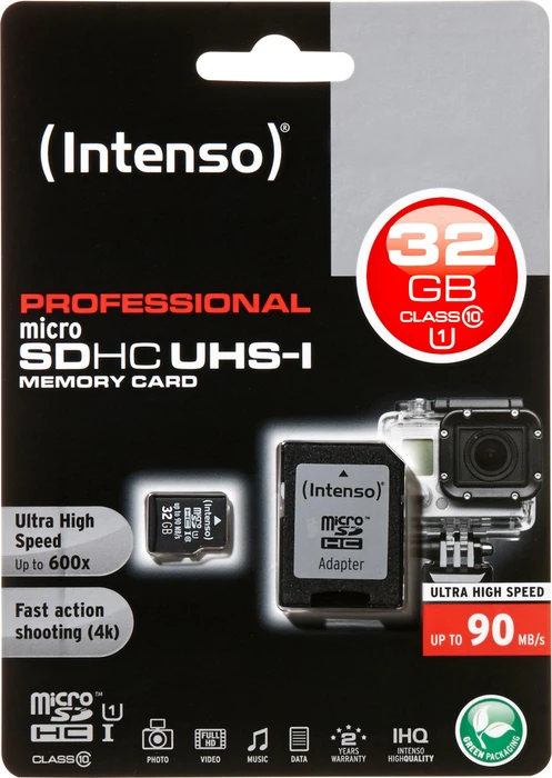 Intenso Professional R90 32GB Kit, UHS-I U1, Class 10