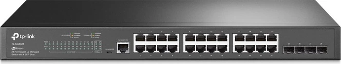 TP-Link SG3400 JetStream Rackmount Gigabit Managed Switch, 24x RJ-45, 4x SFP