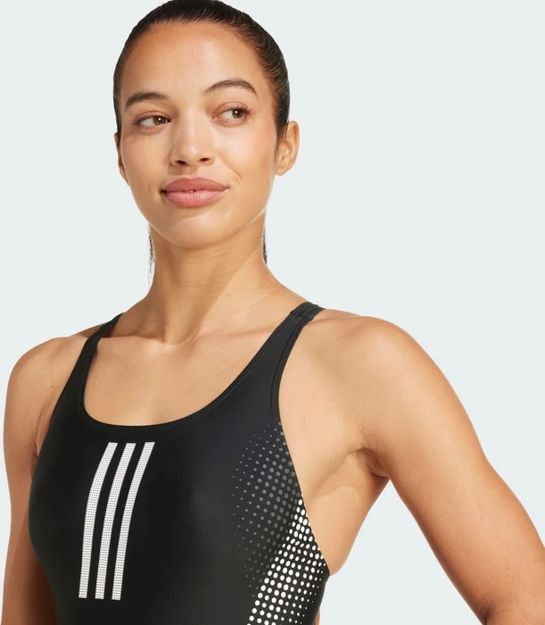 adidas 3-Streifen Rubber Graphic Badeanzug schwarz (Damen)