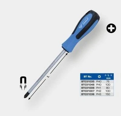 Brilliant Tools Kreuzschlitz Schraubendreher, PH3x150mm