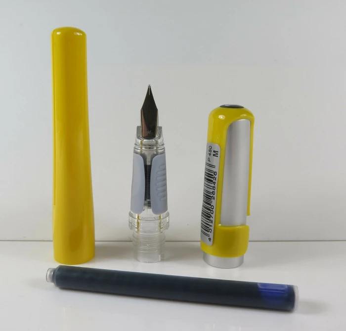 Pelikan Pelikano gelb/grau, rechte Hand, mittel, Faltschachtel