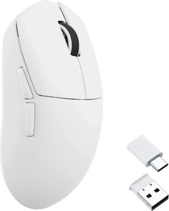 Keychron Lemokey G1 8K Wireless Mouse weiß, USB/Bluetooth