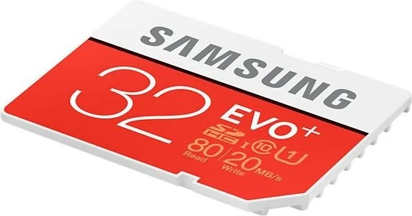 Samsung EVO+ R80/W20 32GB, UHS-I, Class 10