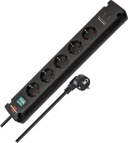 Brennenstuhl Bremounta mit Schalter, 5-fach, mit 2x USB-C, 3m, schwarz
