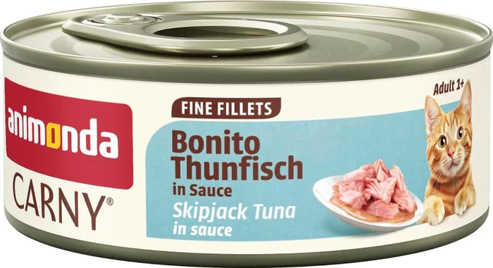 animonda Carny Adult Fine Fillets, mit Bonito Thunfisch in Sauce, 720g (12x 60g)