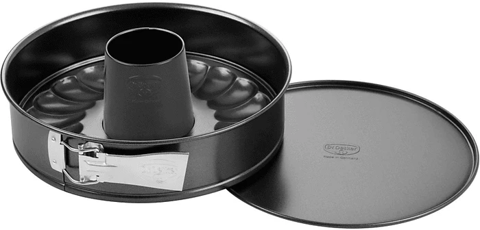 Dr. Oetker Back-Freude Classic Springform-Backform mit Flach- und Rohrboden