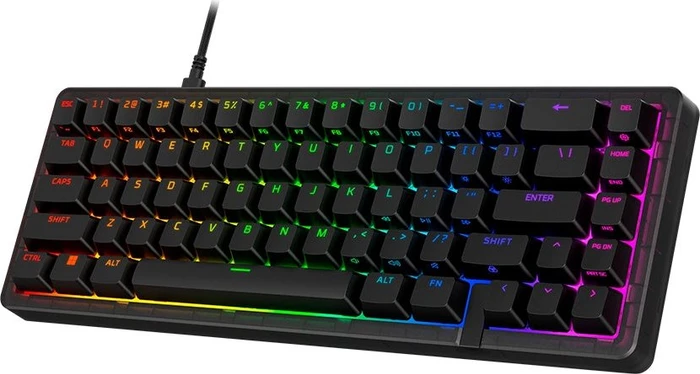 HP HyperX Origins 2 Pro 65, transparent/schwarz, LEDs RGB, HyperX RED, USB, US