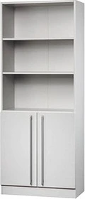Hammerbacher Schrank 5OH V7700, Relinggriff, grau/grau, Aufbewahrungskombination