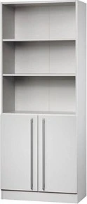 Hammerbacher Schrank 5OH V7700, Relinggriff, grau/grau, Aufbewahrungskombination