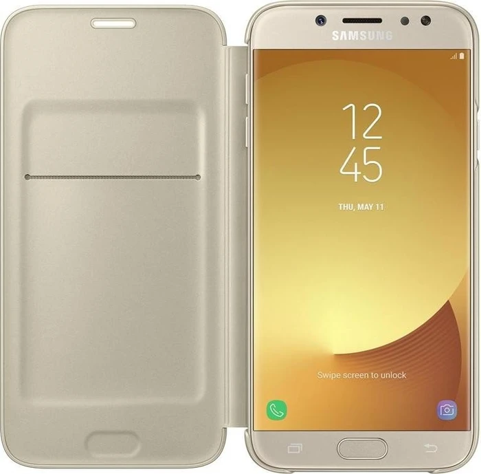Samsung EF-WJ730CF Flip Wallet für Galaxy J7 (2017) gold