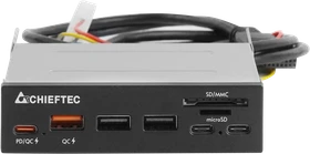 Chieftec Internal Dual-Slot-Cardreader, USB 3.0 19-Pin Stecksockel [Stecker] (CRD-908H)
