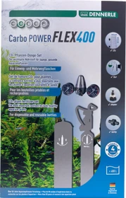 Dennerle Carbo POWER FLEX400 Set, Präzisions-Druckminderer für Einweg und Mehrweg CO2 Druckflaschen, mit 2x Manometer