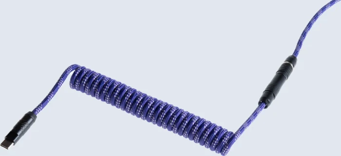 Wooting Premium Cable Set, USB-C/USB-A, Tastaturkabel (Spiral-Textilkabel), Lavender Purple