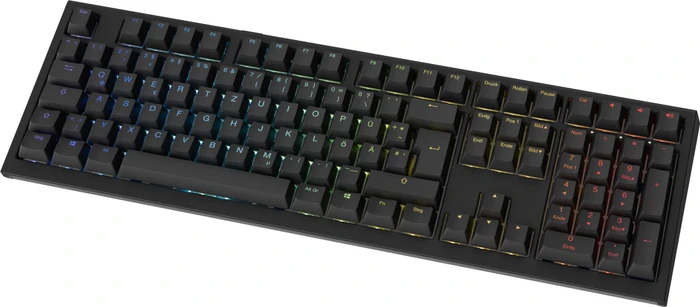 Ducky One X Wireless, schwarz, LEDs RGB, Inductive Analog Switch, USB/Bluetooth, DE