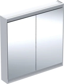 Geberit ONE Spiegelschrank ComfortLight, 2 Türen, AP-Montage, 90cm, weiß/Aluminium pulverbeschichtet