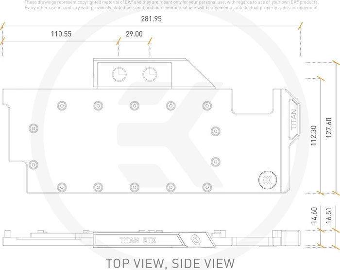 EK Water Blocks Quantum Line EK-Quantum Vector RTX Titan, Acetal Gold