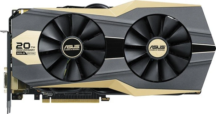 ASUS GeForce GTX 980 Ti 20th Anniversary Gold Edition, GOLD20TH-GTX980Ti-P-6G-GAMING, 6GB GDDR5, DVI, HDMI, 3x DP