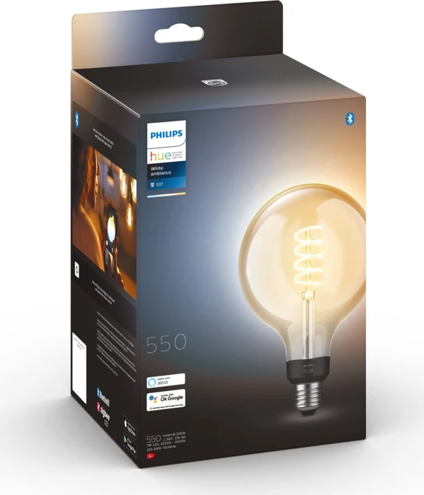 Philips Hue White Ambiance 550 Filament Giant Globe E27 7W G125