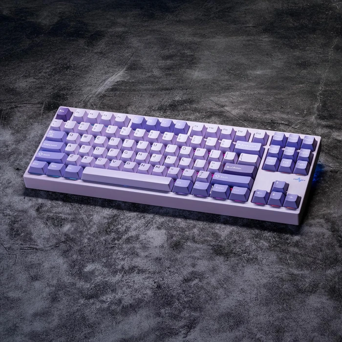 Wobkey Crush 80 Reboot Pro, Purple, LEDs RGB, Kailh Cocoa, USB/Bluetooth, US