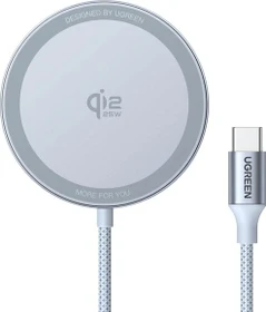 Ugreen MagFlow Magnetic Wireless Charging Pad 25W (MagSafe compatible) blau/silber