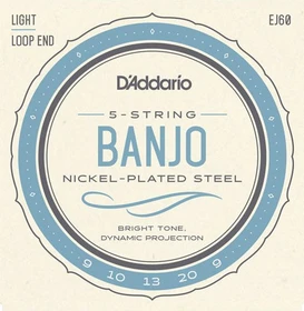 D'Addario 5-String Banjo Nickel Light