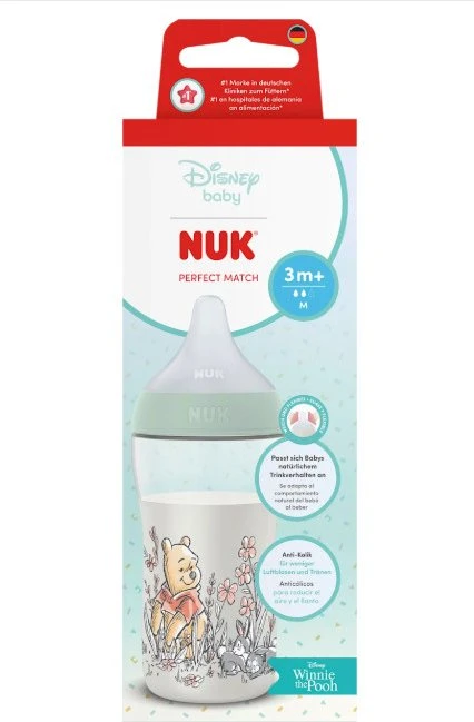NUK Perfect Match Trinkflasche, 3+M, 260ml, disney mickey mouse