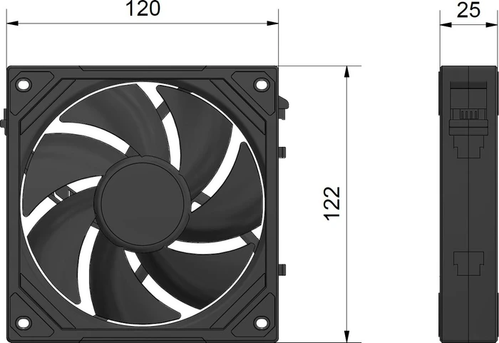 Alpenföhn Wing Boost 4 Reverse, schwarz, 120mm