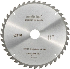 Metabo Precision Cut Kreissägeblatt 30Z, 216x1.6x30mm, 1 Stück