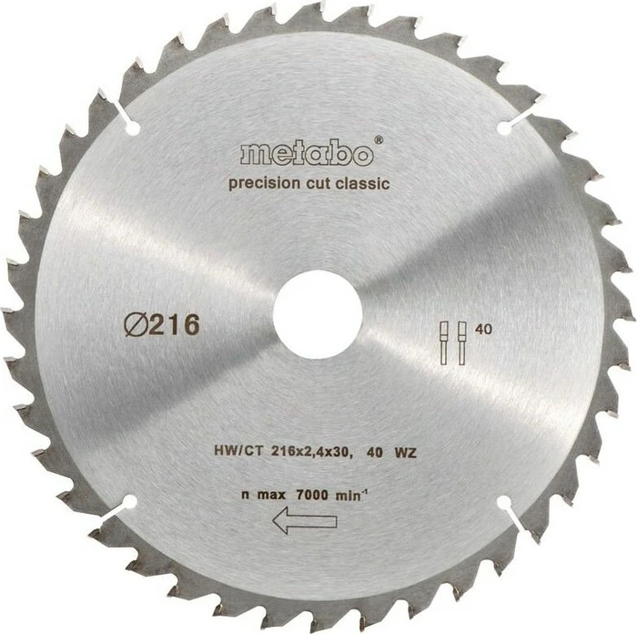 Metabo Precision Cut Kreissägeblatt 30Z, 216x1.6x30mm, 1 Stück