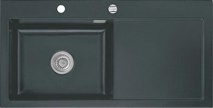 systemceram Mera 100 SL Einbau Becken links mit Ablauffernbedienung schiefer