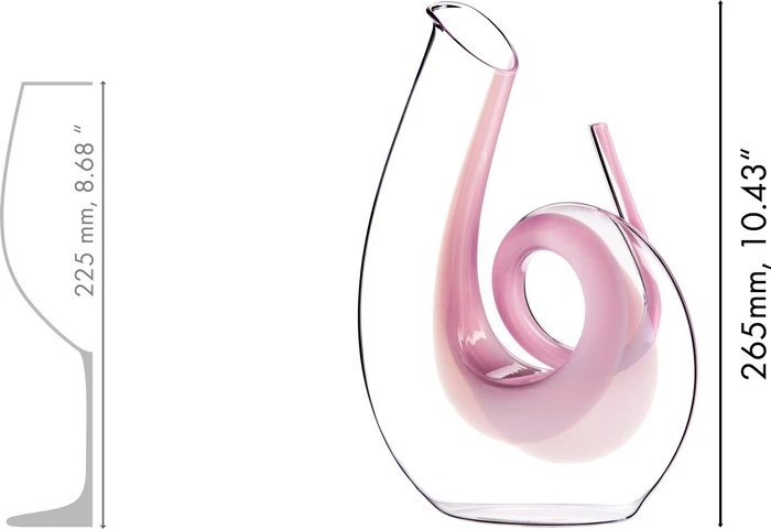 Riedel Curly Dekanter rosa
