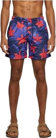Urban Classics Pattern Badeshorts blau/rot (Herren)