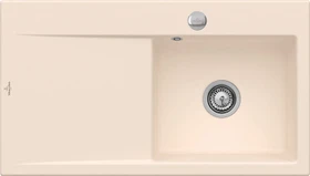 Villeroy & Boch Subway Style 50 Einbau Becken rechts mit Ablauffernbedienung ivory