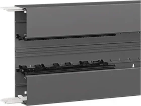 Hager Brüstungskanal-Unterteil Profil Geräteeinbau BRN 68x210mm aus PVC in graphitschwarz