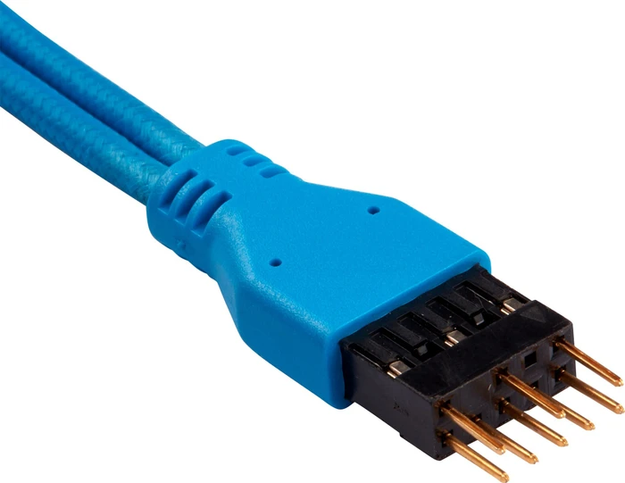 Corsair Frontpanel Verlängerung 30cm, sleeved, blau