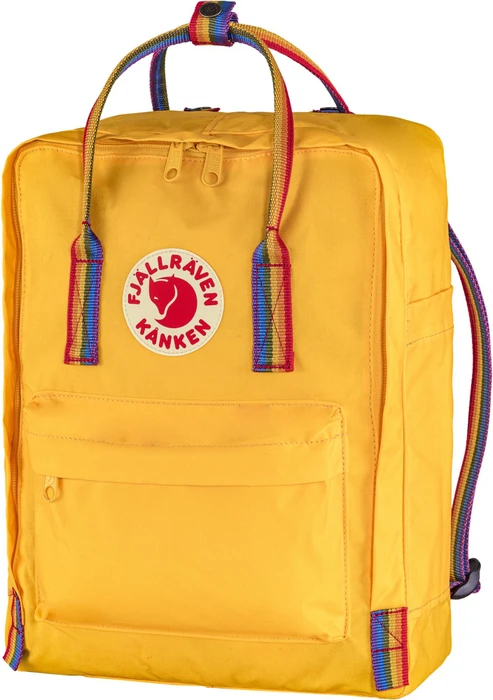 Fjällräven Kanken Rainbow warm yellow/rainbow pattern