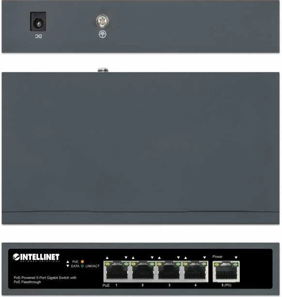 Intellinet Desktop Gigabit Switch, 5x RJ-45, 65W PoE++ PD