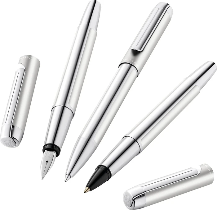 Pelikan Pura P40 silber, rechte Hand, breit, Geschenkbox