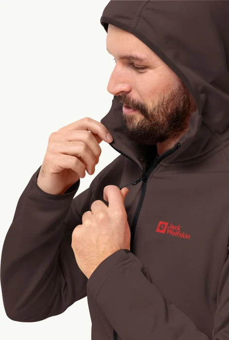 Jack Wolfskin Alpgrat Hooded FZ Jacke red earth (Herren)