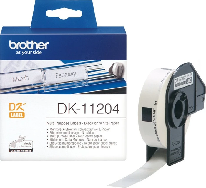 Brother Endlosetiketten DK-11204, 17x54mm, weiß, 1er-Pack (400 Etiketten)